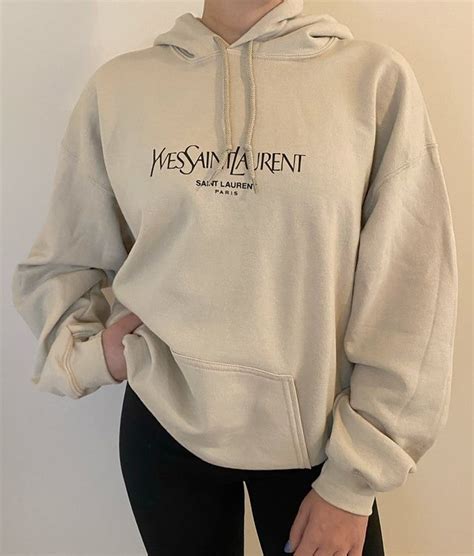 ysl embroidered bootleg hoodie